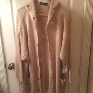 Tan knit cardigan